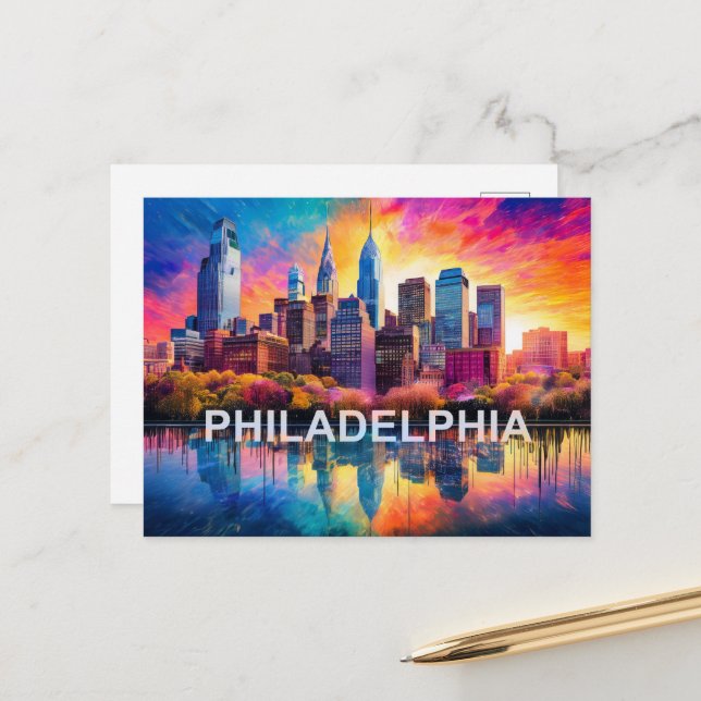 Philadelphia City Of Brotherly Love  Postcard (Front/Back In Situ)