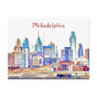 Philadelphia Colour Sketch Postcard