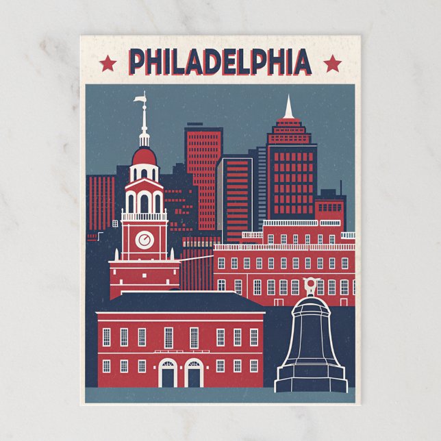 Philadelphia: Cradle of Liberty Illustration Postcard (Creator Uploaded)