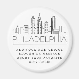 Philadelphia Custom City Message or Slogan Magnet