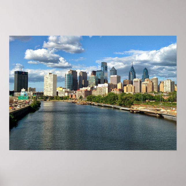 Philadelphia Daytime Skyline Poster (Front)