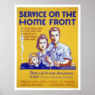 Philadelphia Defence - Service on home front - WPA Poster