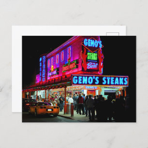 Philadelphia, Geno's Steaks, Postcard