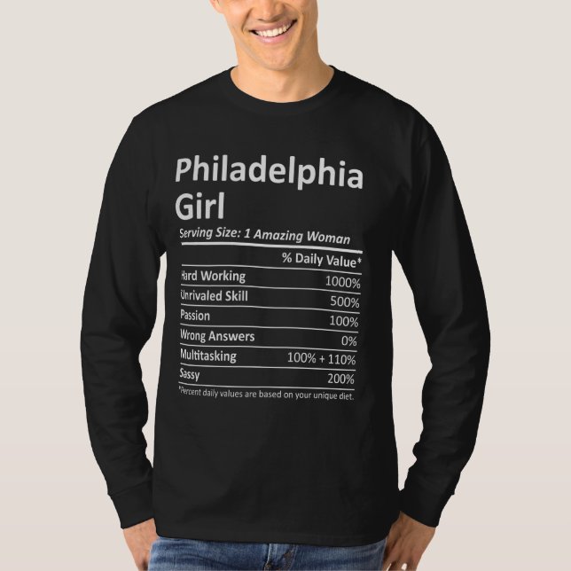 Philadelphia Girl Pa Pennsylvania Funny City Home  T-Shirt (Front)