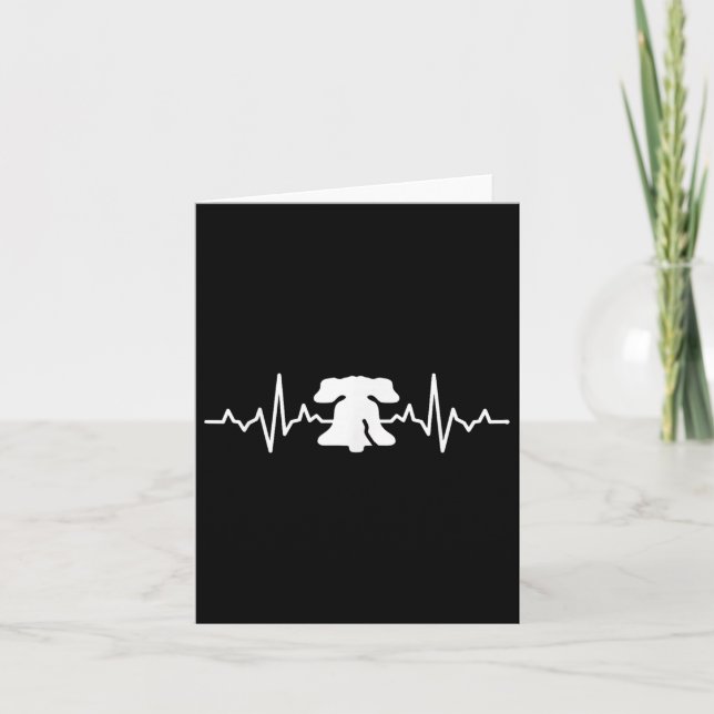 Philadelphia Heart Beat Love Philly  Card (Front)