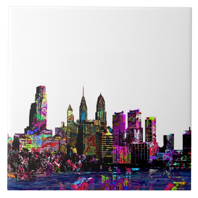 Philadelphia in graffiti tile (Front)