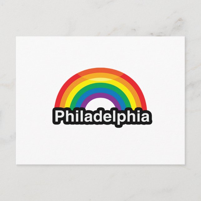 PHILADELPHIA LGBT PRIDE RAINBOW -.png Postcard (Front)