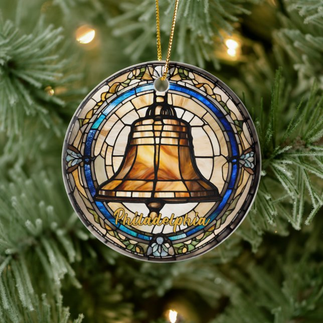 Philadelphia Liberty Bell Ceramic Tree Decoration (Tree)