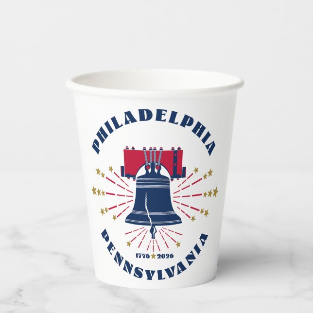 Philadelphia Liberty Bell Patriotic Paper cup (Front)