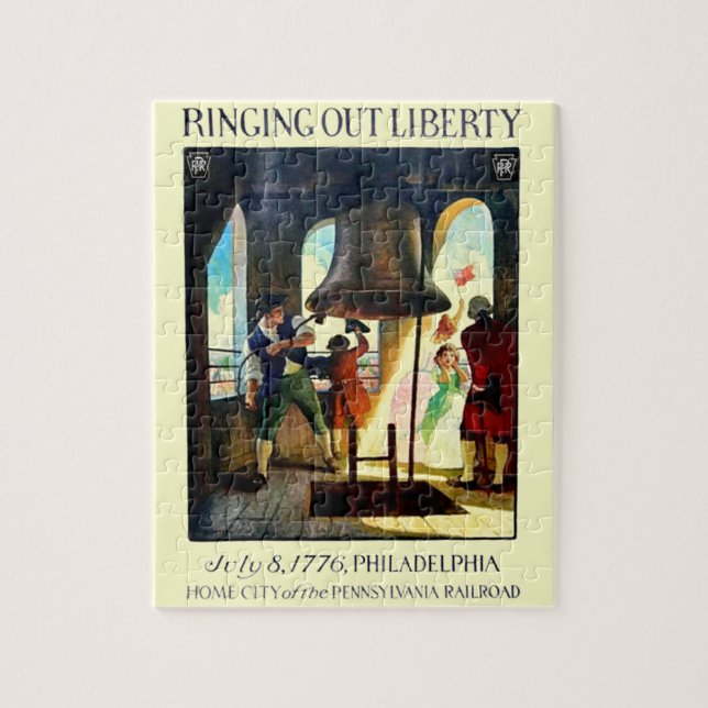 Philadelphia Liberty on The Pennsylvania Railroad Jigsaw Puzzle (Vertical)