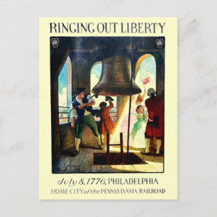 Philadelphia Liberty on The Pennsylvania Railroad Postcard