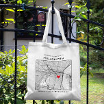 Philadelphia Love Locator | City Map Welcome Tote Bag<br><div class="desc">A fun tote bag for a wedding or any other occasion taking place in the beautiful city of Baltimore, Maryland. This tote features an overhead map of the city centre inside a black-bordered box framer. On the top sits a short welcome greeting and the name of the city. On the...</div>