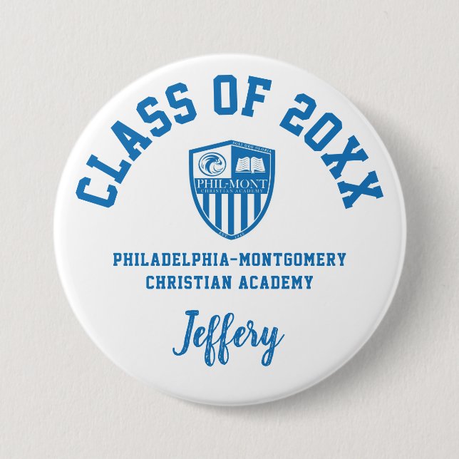 Philadelphia-Montgomery Christian Academy Button (Front)