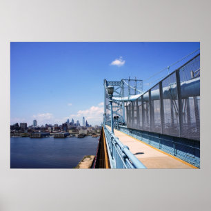 Philadelphia over the bridge poster