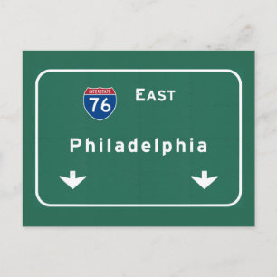 Philadelphia pa Interstate Highway Freeway Road : Postcard