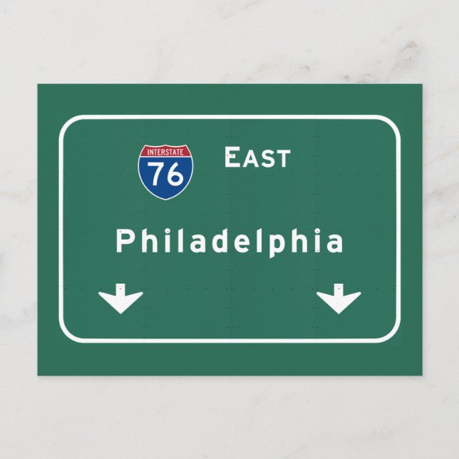 Philadelphia pa Interstate Highway Freeway Road : Postcard (Front)