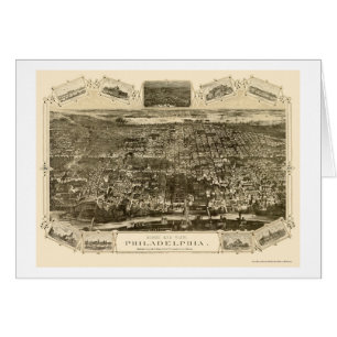 Philadelphia, PA Panoramic Map - 1876