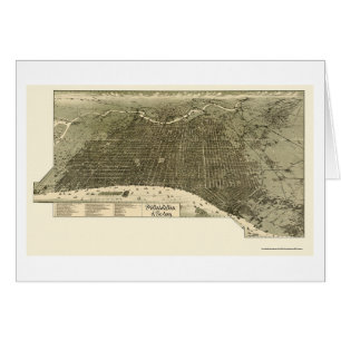 Philadelphia, PA Panoramic Map - 1887