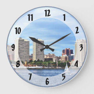 Philadelphia Pa Skyline Large Clock