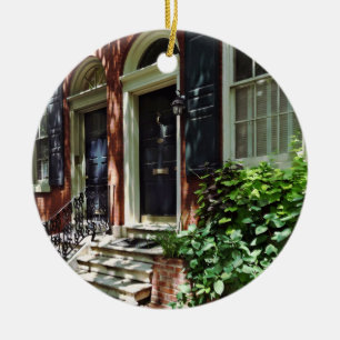 Philadelphia PA - Street in Society Hill Ceramic Tree Decoration