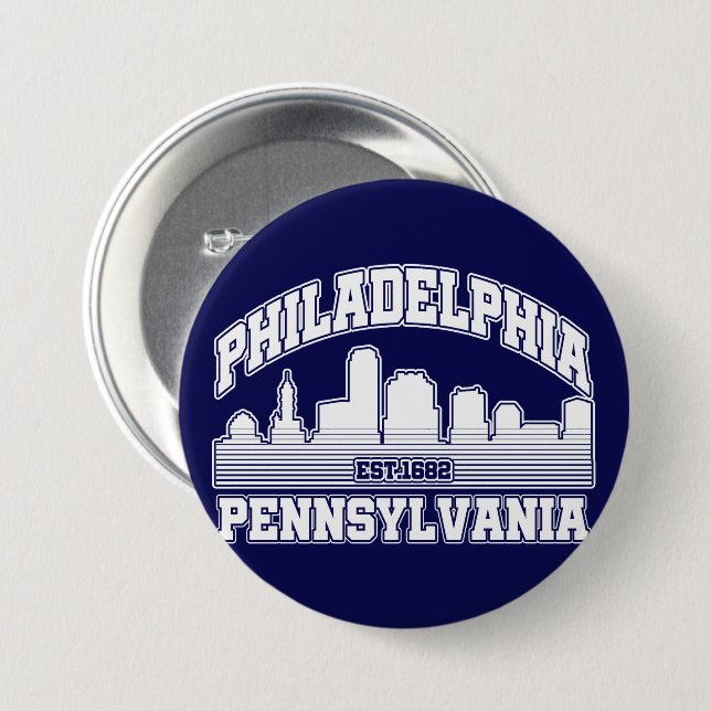 Philadelphia,Pennsylvania 7.5 Cm Round Badge (Front & Back)