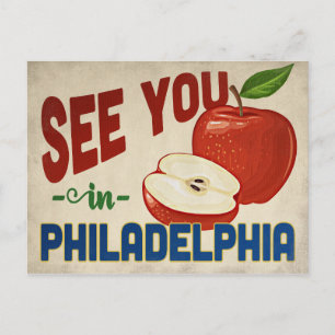 Philadelphia Pennsylvania Apple - Vintage Travel Postcard