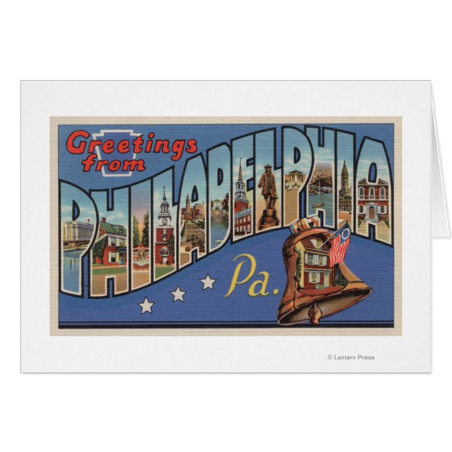 Philadelphia, Pennsylvania - Large Letter (Front Horizontal)