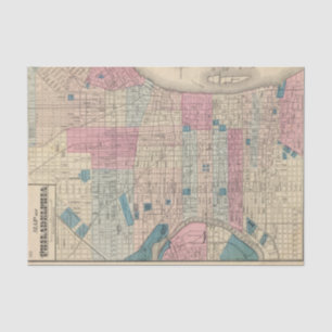 Philadelphia, Pennsylvania Map Tissue Paper