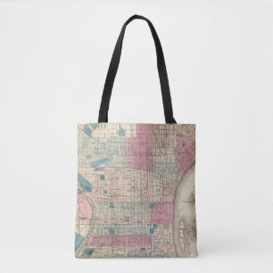 Philadelphia, Pennsylvania Map Tote Bag