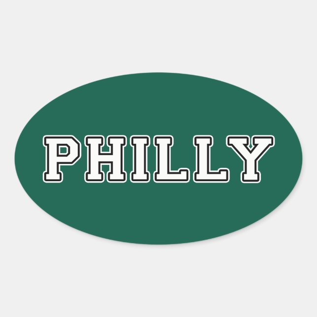 Philadelphia Pennsylvania Oval Sticker (Front)