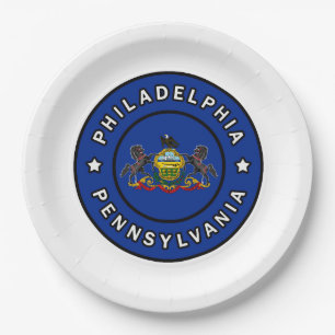 Philadelphia Pennsylvania Paper Plate