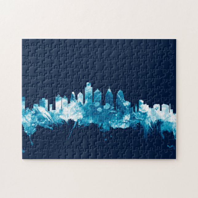 Philadelphia Pennsylvania Skyline Jigsaw Puzzle (Horizontal)