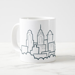 Philadelphia Pennsylvania Skyline Large Coffee Mug