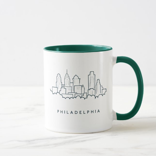 Philadelphia Pennsylvania Skyline Mug (Right)