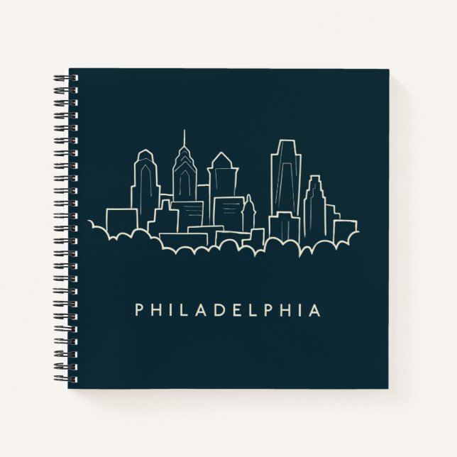 Philadelphia Pennsylvania Skyline Notebook (Front)