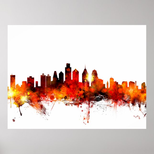 Philadelphia Pennsylvania Skyline Poster (Front)