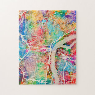 Philadelphia Pennsylvania Street Map Jigsaw Puzzle
