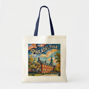 Philadelphia Pennsylvania US Retro Van Gogh Travel Tote Bag