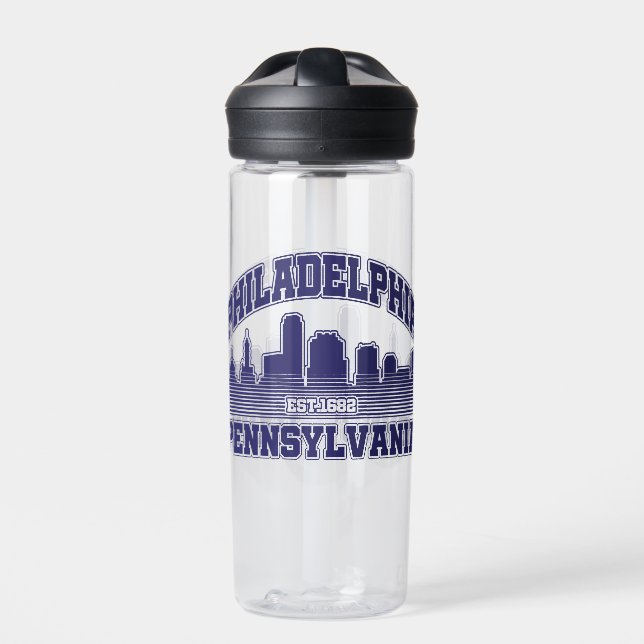 Philadelphia,Pennsylvania Water Bottle (Front)