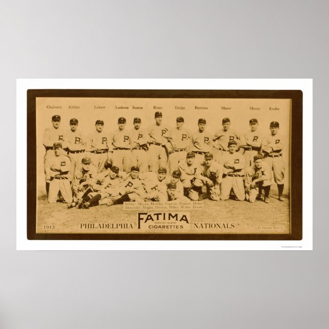 Philadelphia Phillies Team 1913 Poster (Front)