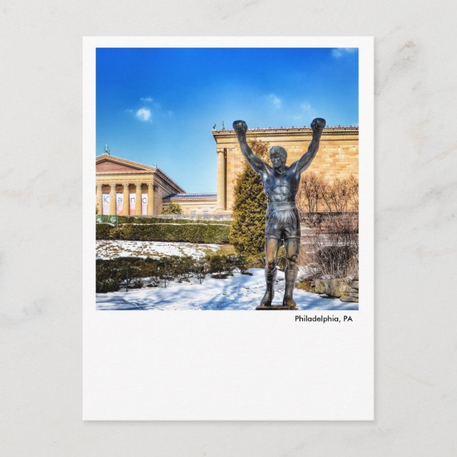Philadelphia Post Card-Rocky Statue Postcard (Front)