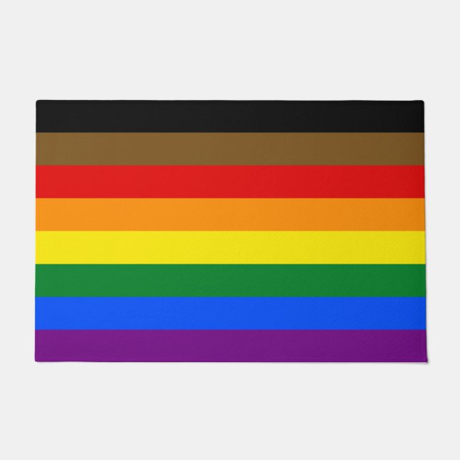 Philadelphia Pride Flag LGBTQ Doormat (Front)