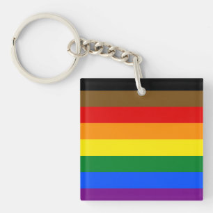 Philadelphia Pride Flag LGBTQ Key Ring