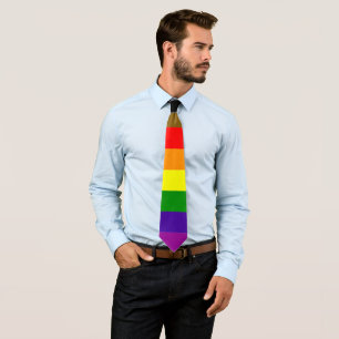 Philadelphia Pride Flag Rainbow LGBT Striped Tie