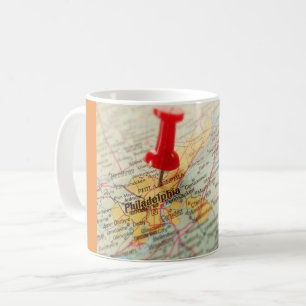 Philadelphia Pushpin Map Coffee Mug