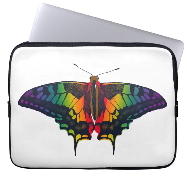 Philadelphia Rainbow Pride Flag Swallowtail Laptop Sleeve (Front)