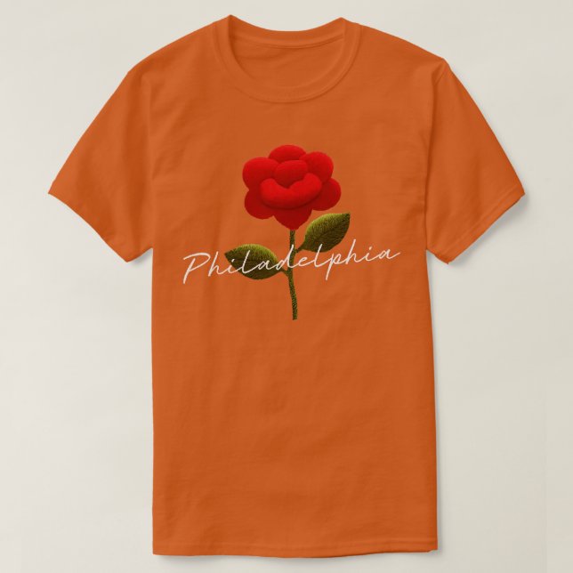 Philadelphia Rose T-Shirt (Design Front)