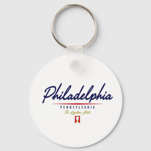 Philadelphia Script Key Ring
