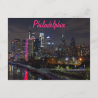 Philadelphia skyline at night