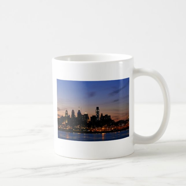 Philadelphia Skyline at Twilight Coffee Mug (Right)